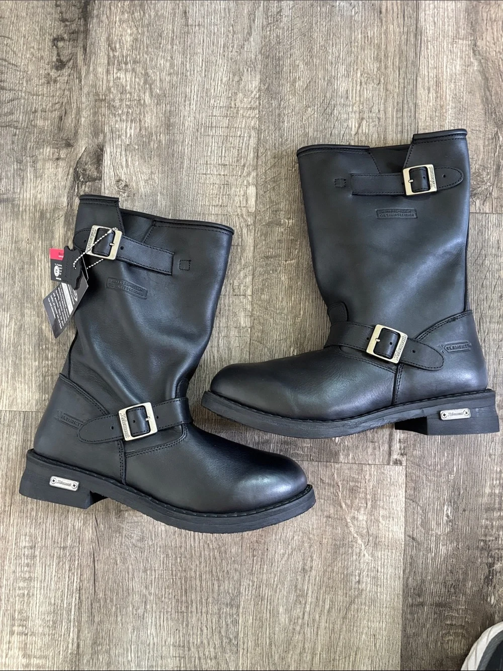 Xelement “The Classic” Black Engineer Motorcycle Premium Leather Boots